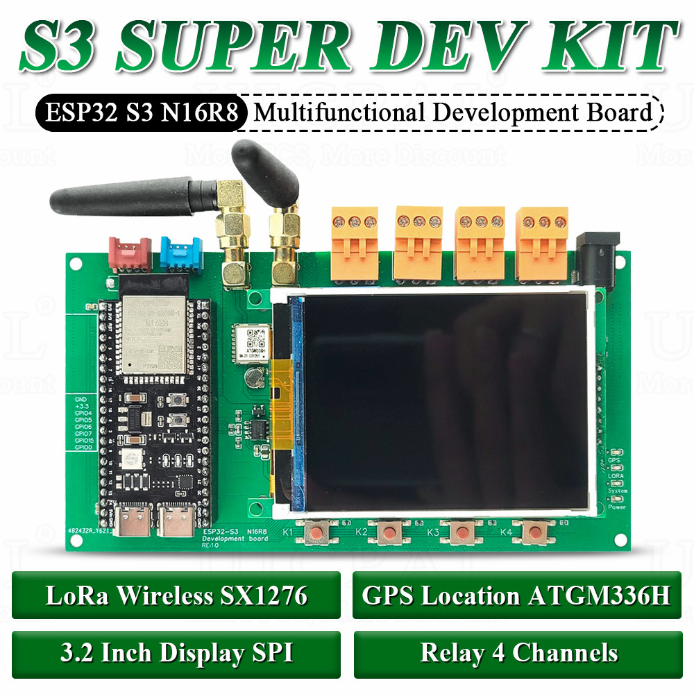 Esp32 S3 Development Board Lot - ESP32 S3 Kit papan pengembangan, dengan
