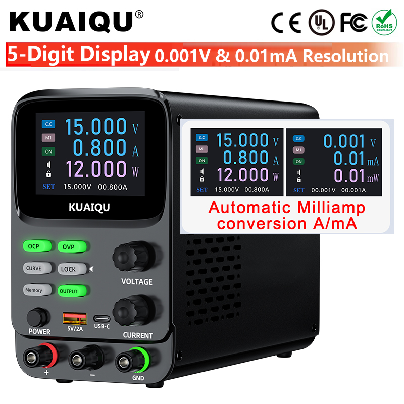 KUAIQU Catu Daya 5-digit yang  - Programmable Dc Power Supply 30V 10A ulasan dan harga