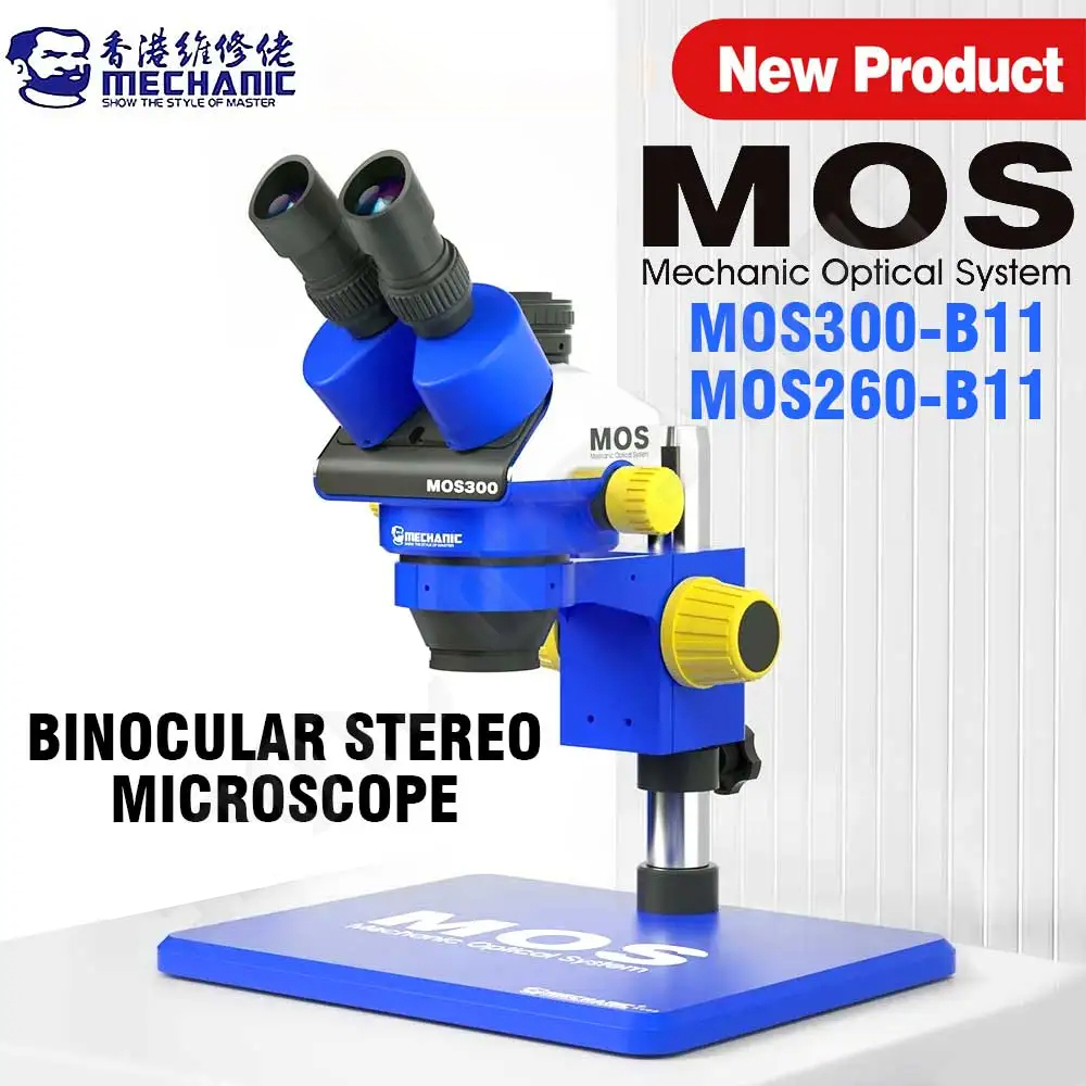 Mekanik MOS260-B11/MOS300-B11H - Stereo Trinocular Microscope Pcb ulasan dan harga